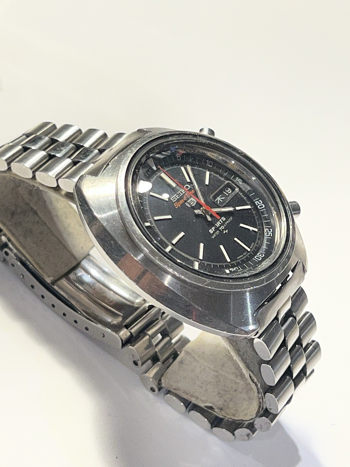 SEIKO RARE VINTAGE SPEEDTIMER CHRONOGRAPH, 7017-6010, ORIG, VERY GOOD