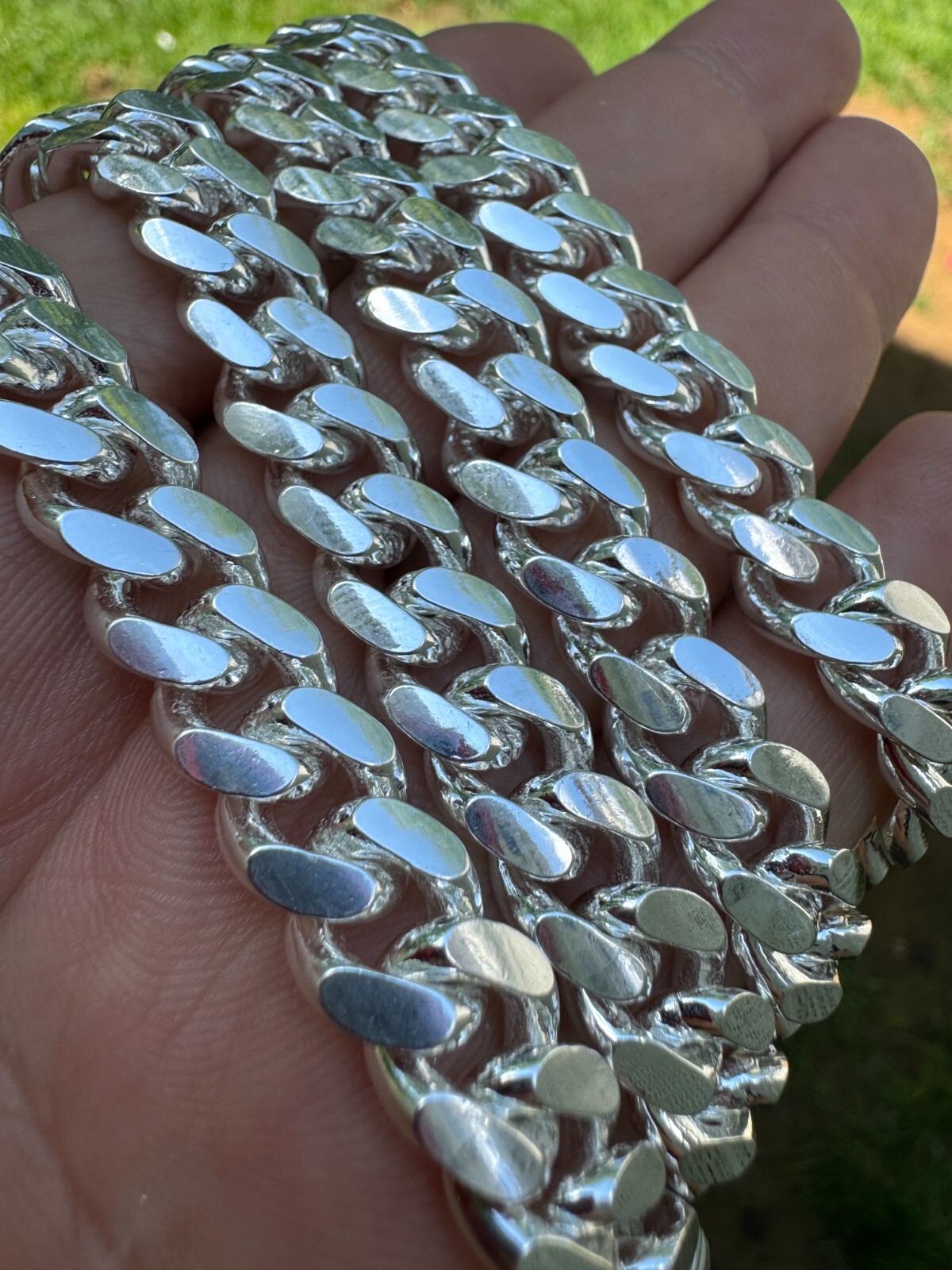 Mens Real Solid 925 Sterling Silver Miami Cuban Chain 2-12mm Heavy Link Necklace