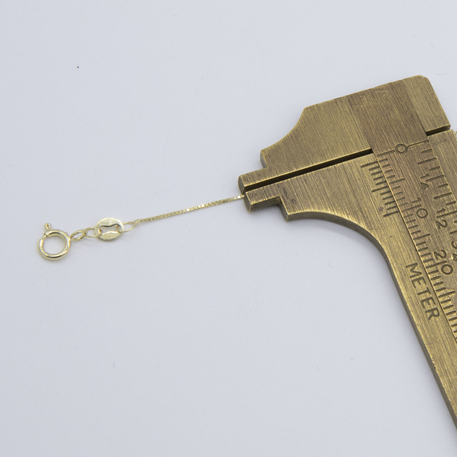 0.6mm Box Chain Extender for Necklace Bracelet Chain 10K Yellow Gold