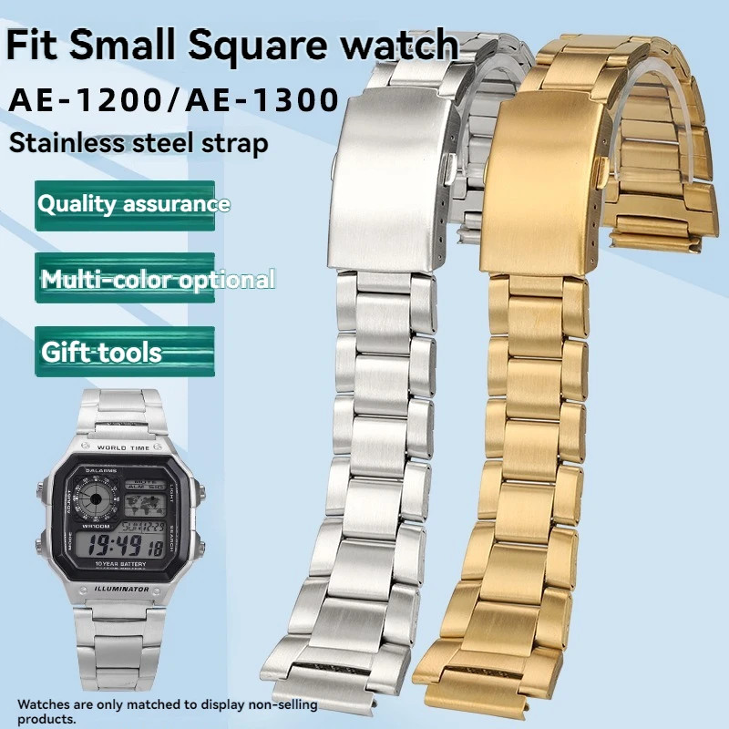 Suitable for Casio Ae-1200/Ae-1300/Ae-1500 Small Square Watches with Metal