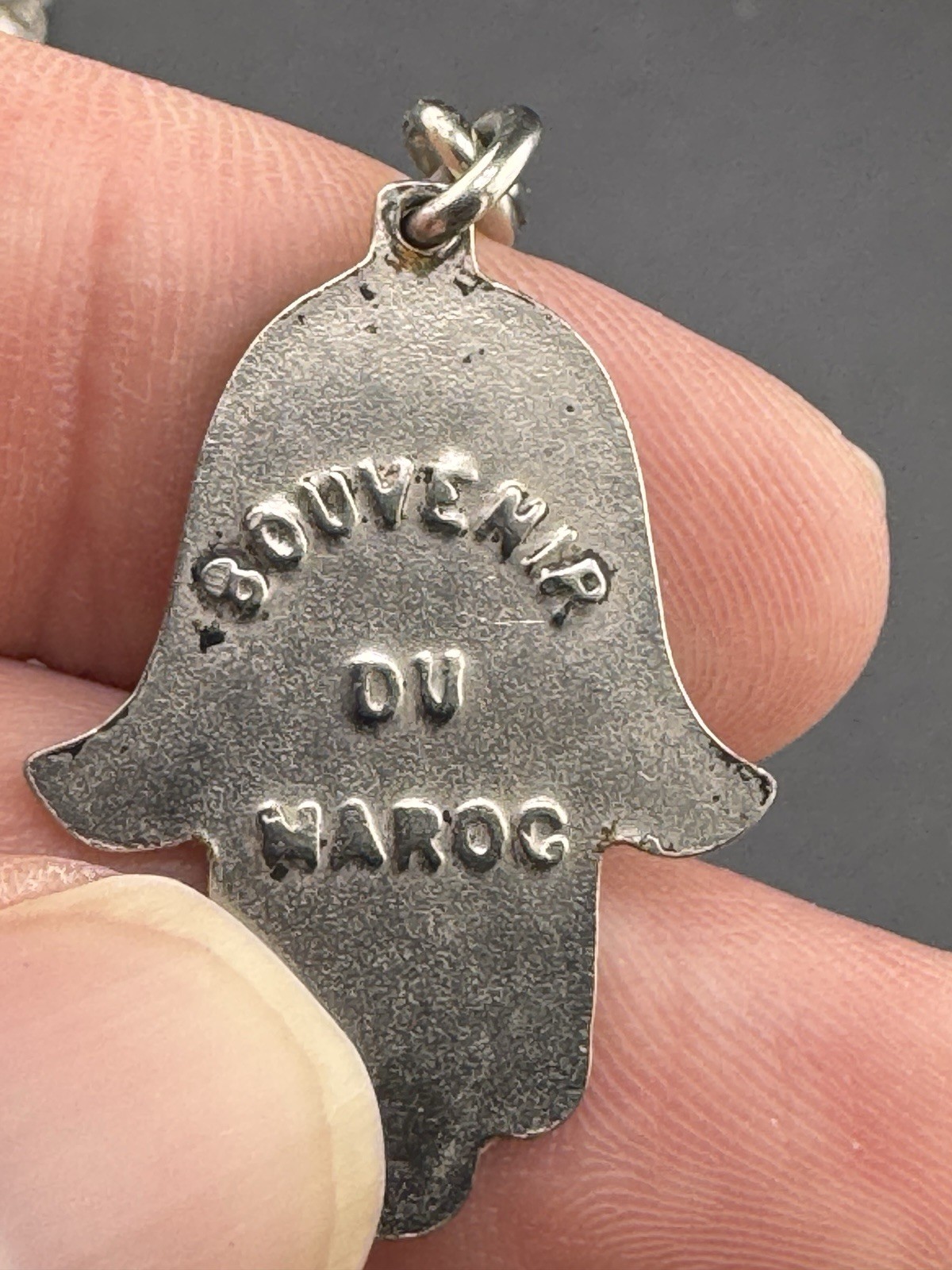 Vtg Green Silver Toned Souvenir Of Morocco Du Maroc Bracelet See Pics