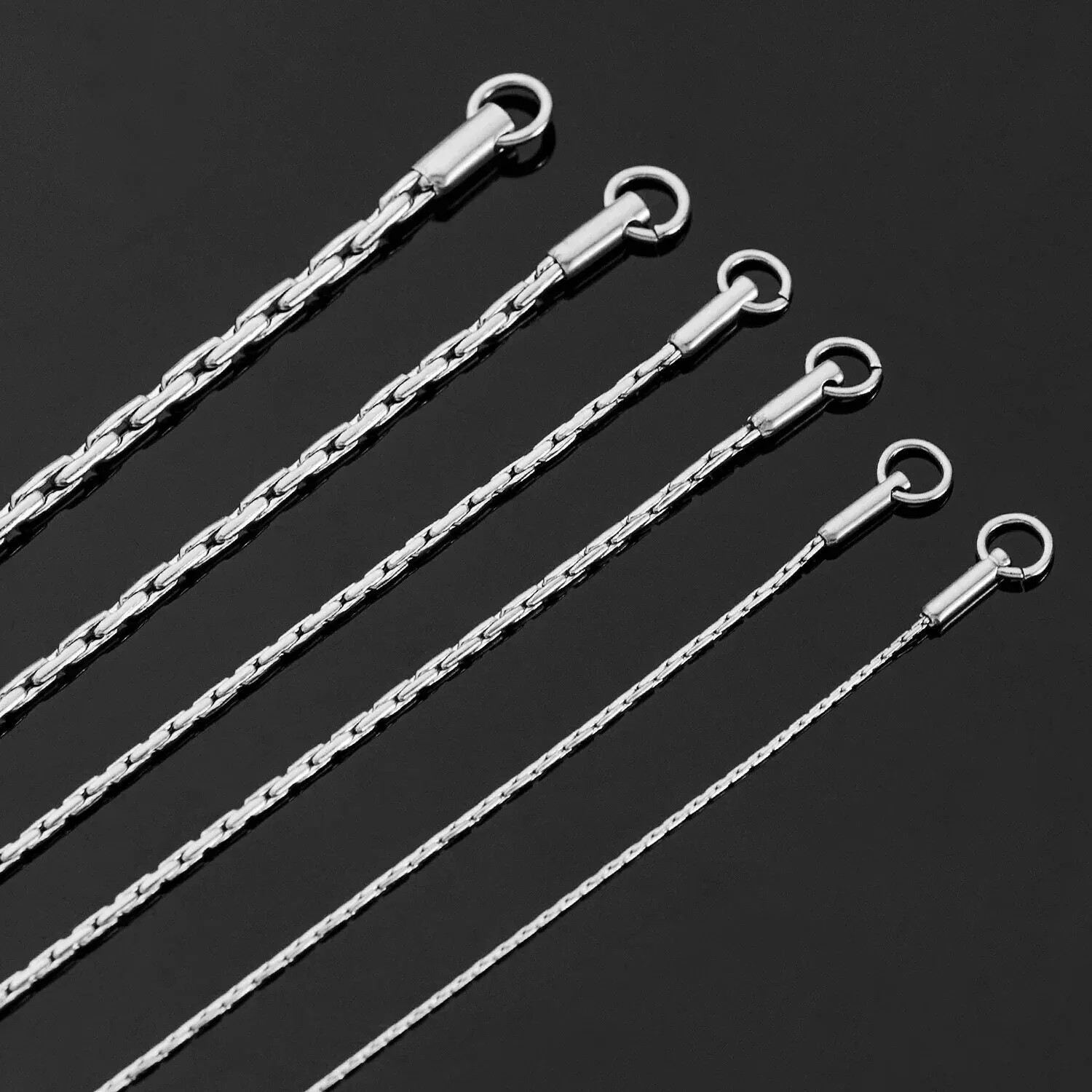Thin Silver Necklace Link Cable Chain for Men | 316L Stainless Steel Jewelry