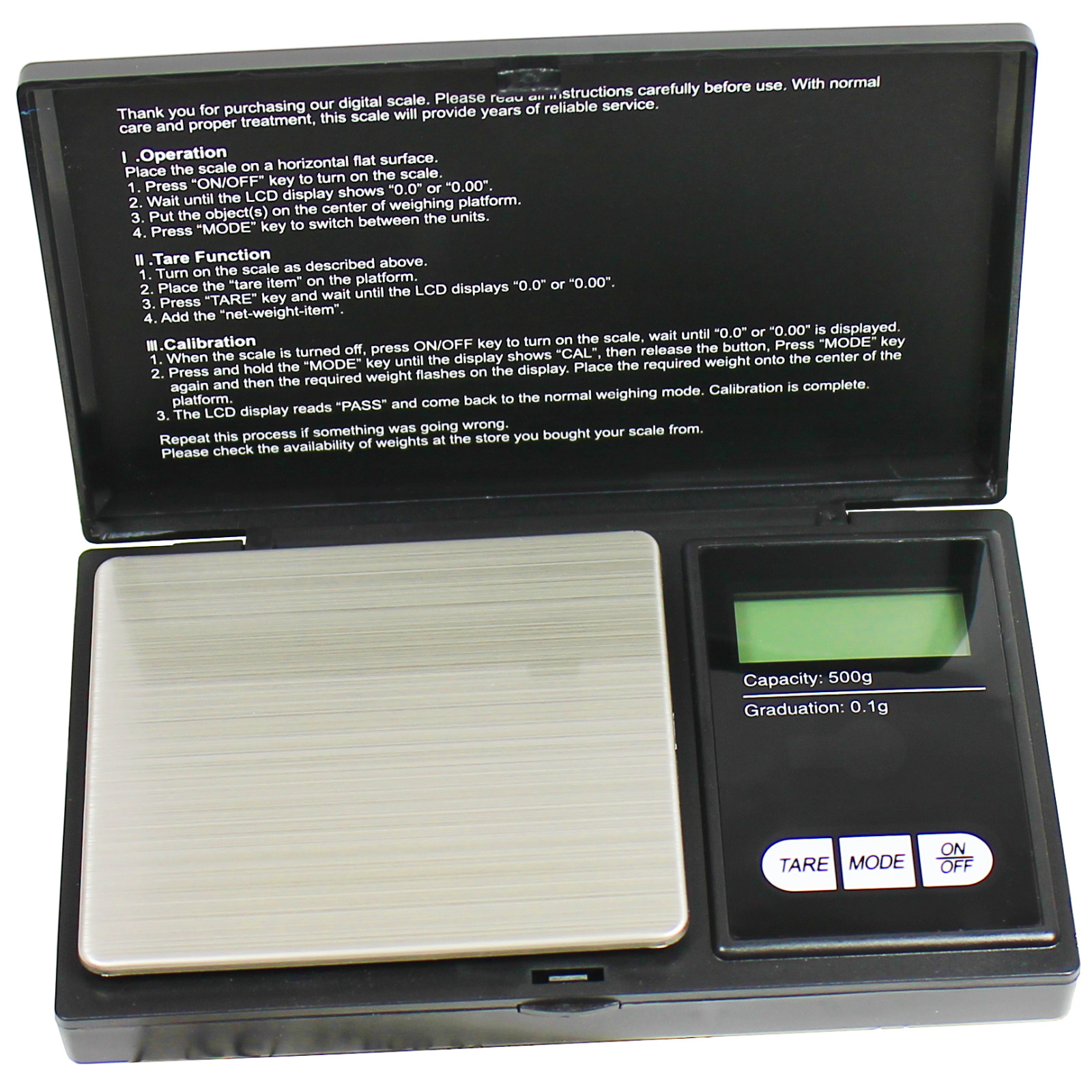 500g x 0.1g Digital Pocket Scale CS-500 Portable Jewelry Scale