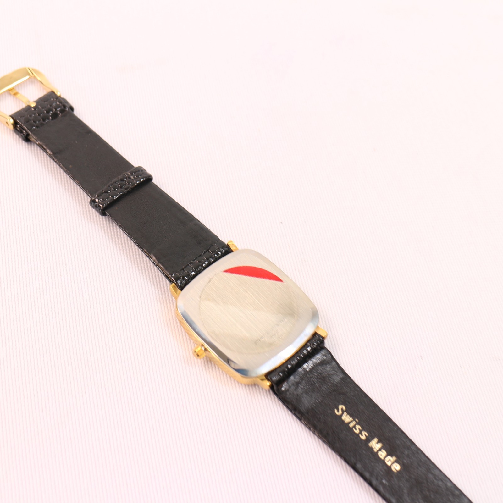 Vintage 1980s VALENTINO Roberto New Old Stock Tank Gold Plated Quartz 25mm Watch