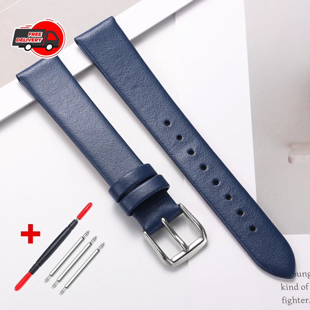 10mm 12mm 14mm 16mm Genuine Leather Watch Band Replacement Waterproof Bracelet