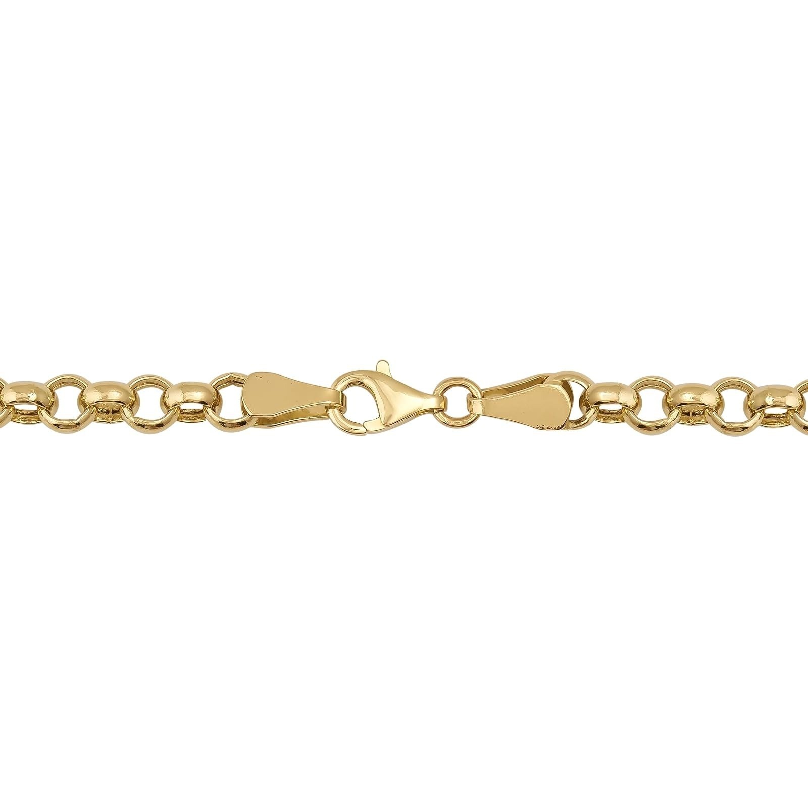 HEON 24K Gold Plated 925 Sterling Silver Rolo Chain Necklace