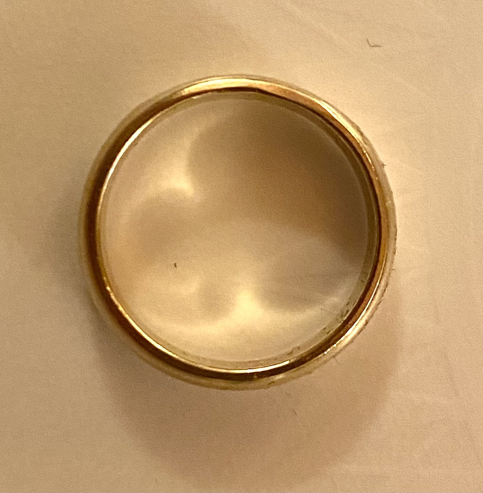 Vintage Yellow Gold Filled WEDDING BAND Ring 4mm Size 4 NEW Old Stock