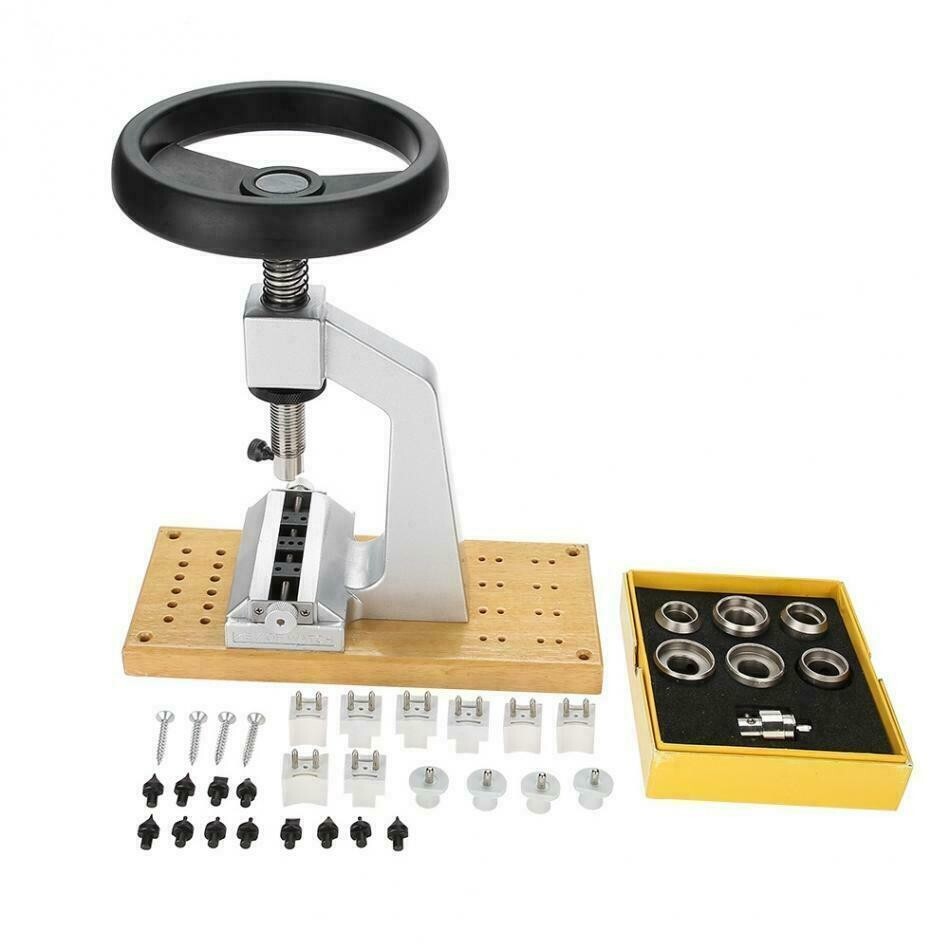 Bench Watch Case Back Opener with 6 Dies Repair Tool Accessory for Watches Kit