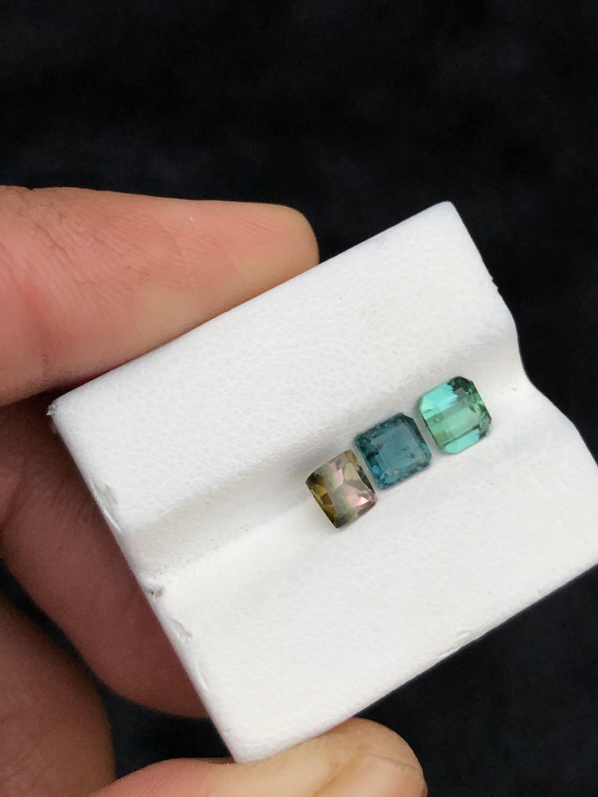 1.58 Carat Natural cut Tourmaline Mixed shape Multiple color from Afghanistan.