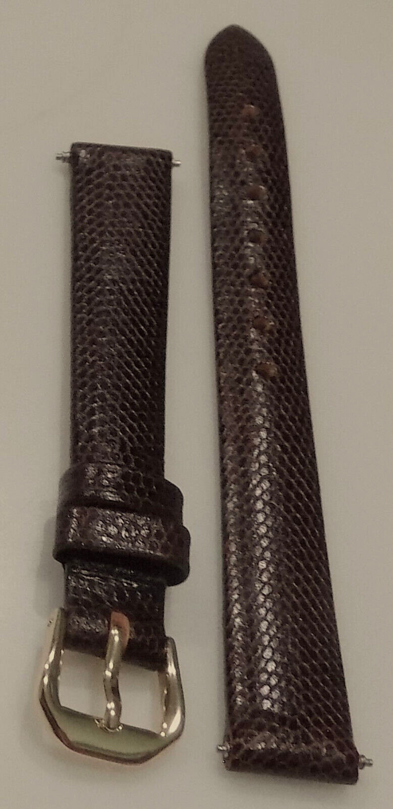 12mm Regular Brown Timex Simulated Lizard Grain Watch Band 7 3/16″ (184mm) Long