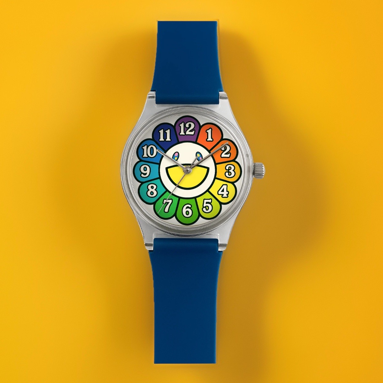TAKASHI MURAKAMI Yayoi Kusama Flower Rainbow MOMA NY Art Wrist Watch Wristwatch