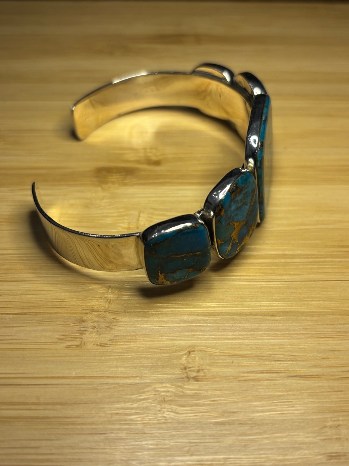 Sterling Silver Turquoise Cuff Bracelet 925