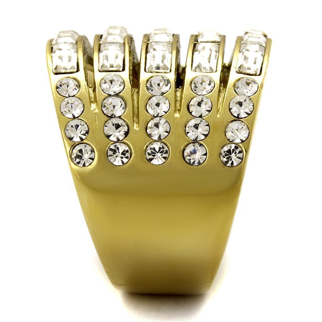 Gold Womens Ring Anillo Para Mujer y Ninos Unisex Kids 316L Stainless Steel Ring