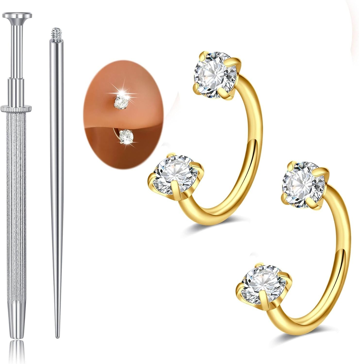 Nose Rings 20g Nose Rings Hoops Nose Studs Nose Rings for Women Surgical Stee…
