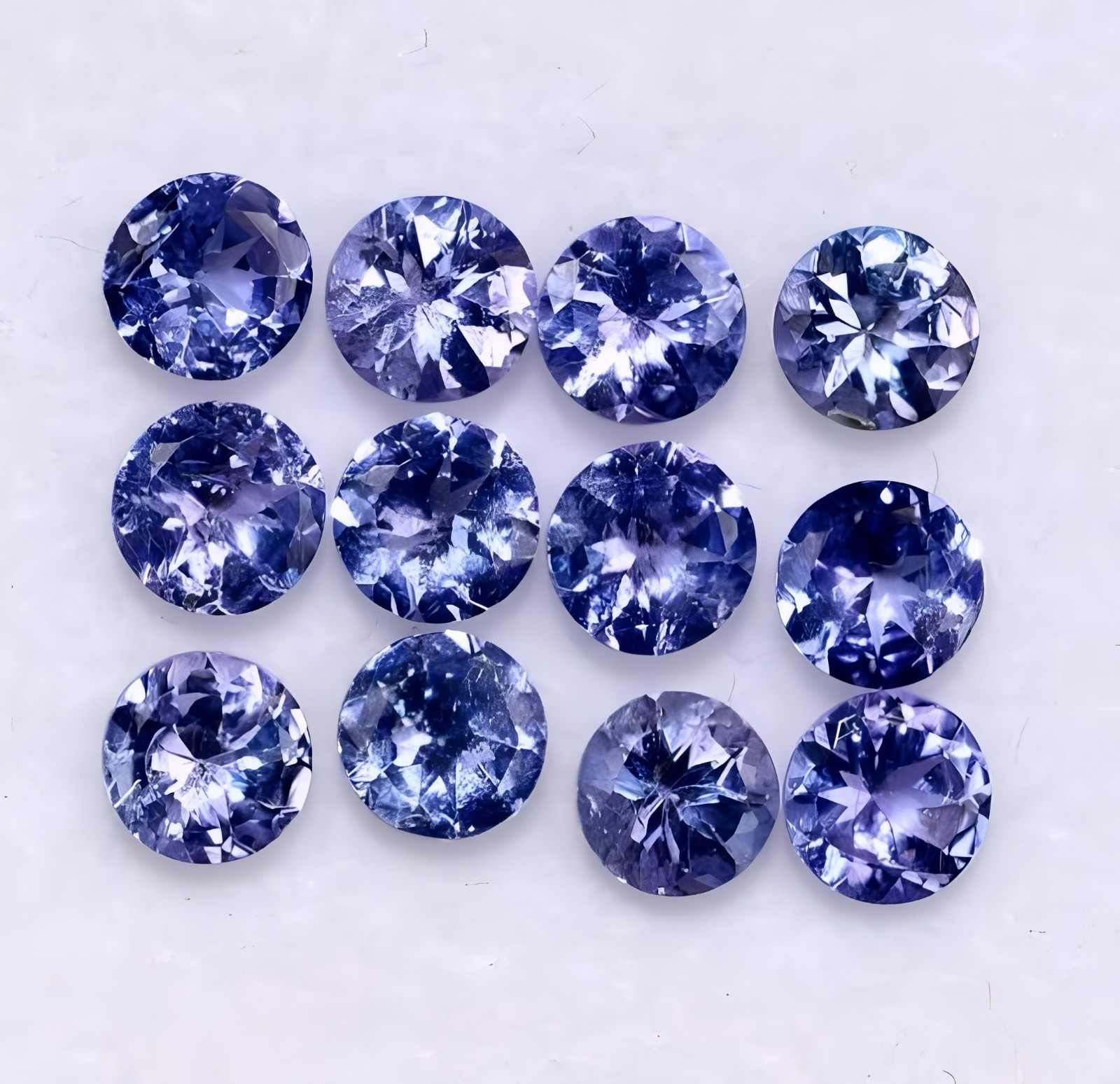 5mm Natural Tanzanite Round Cut Loose Gemstone Wholesale 100p Lot Jewelry Making