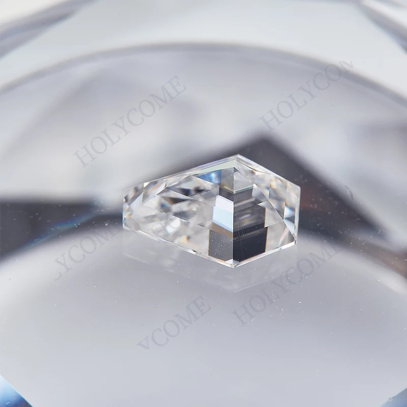 Fancy Cut Loose Moissanite Stones Coffin Shape D VVS1 Gemstones GRA Pass Tester