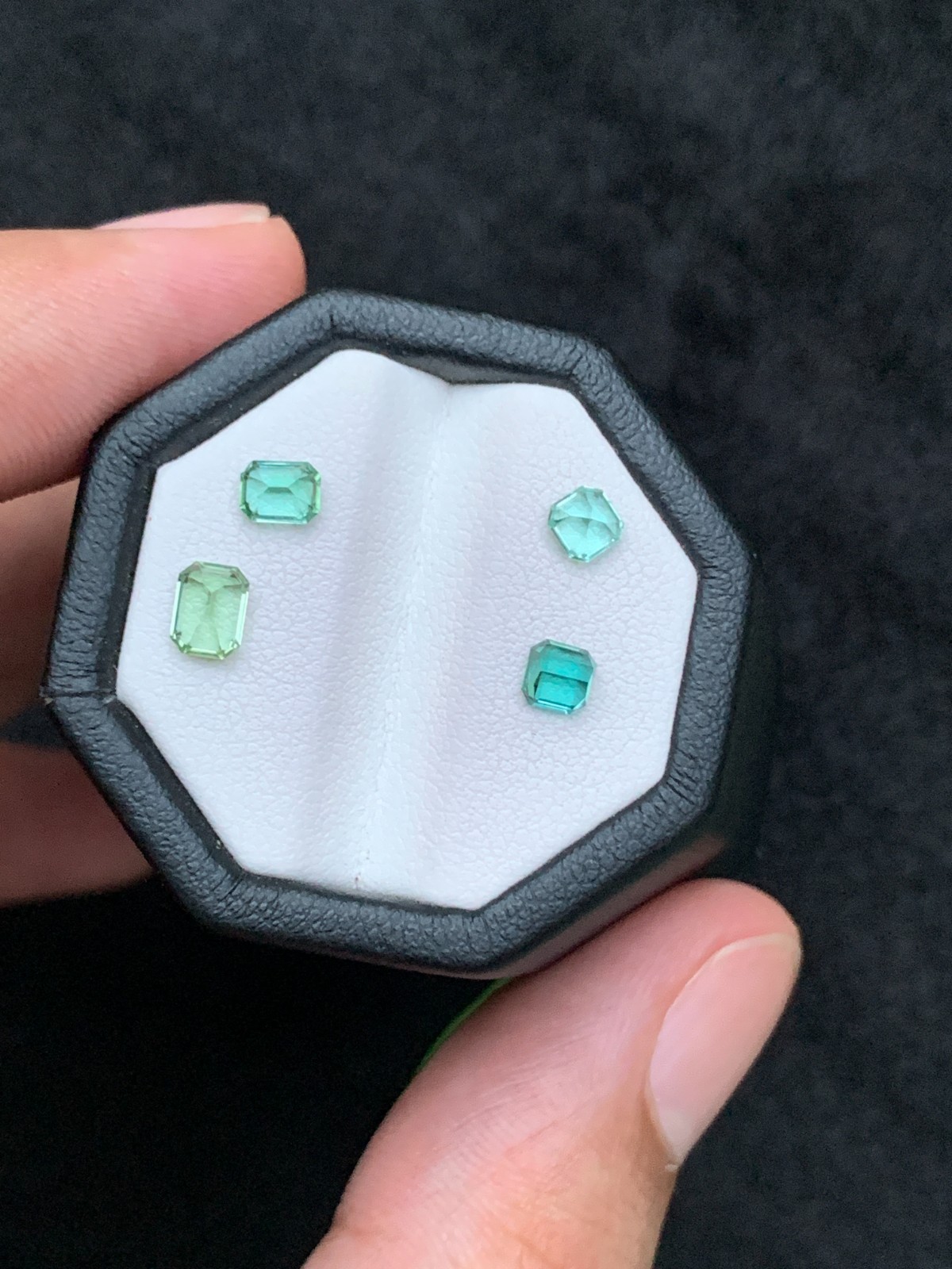 1.57 Ct Natural Untreated Tourmaline 4 Pcs Seafoam Green Lagoon Gemstones Afghan