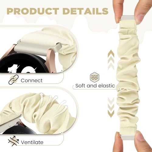 Scrunchies Watch Bands 16mm 18mm 19mm 20mm 22mm Quick Release Fabric Strap for