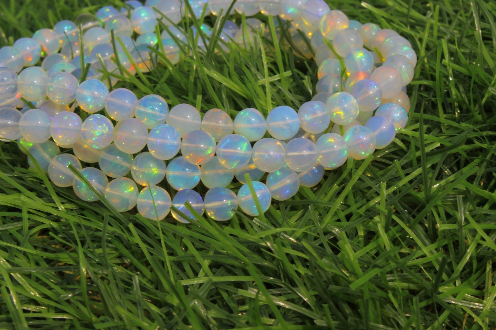 Natural Ethiopian Opal Round Beads 5-6mm Smooth Gemstone 8 Inch Strand Loose