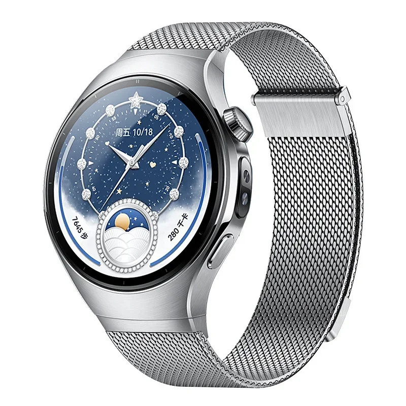 Magnetic No Gaps Milanese Bracelet Metal Band Strap For Huawei Watch 5 46mm 42mm