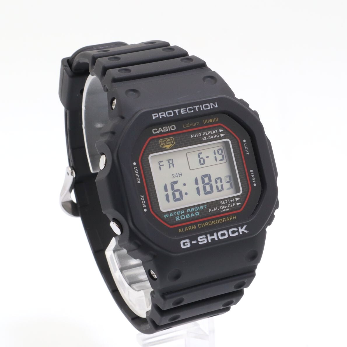Very Good Condition Casio G-SHOCK Watch Reprint Model Quartz Black Red Men’s