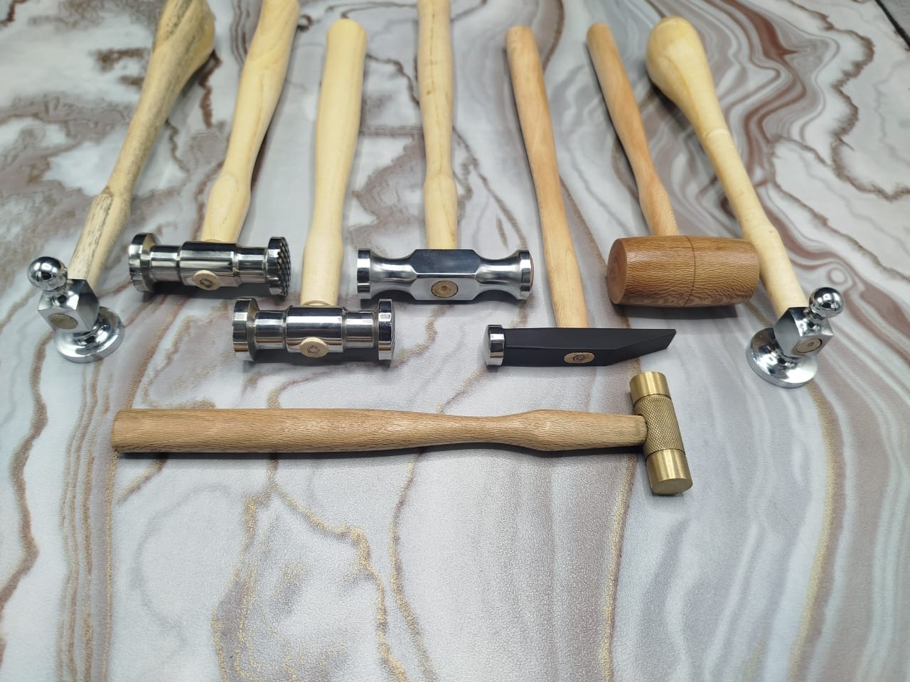 8pc Jewelry Hammer Set Metal Forming Tools for Silversmith & Jewelry Making