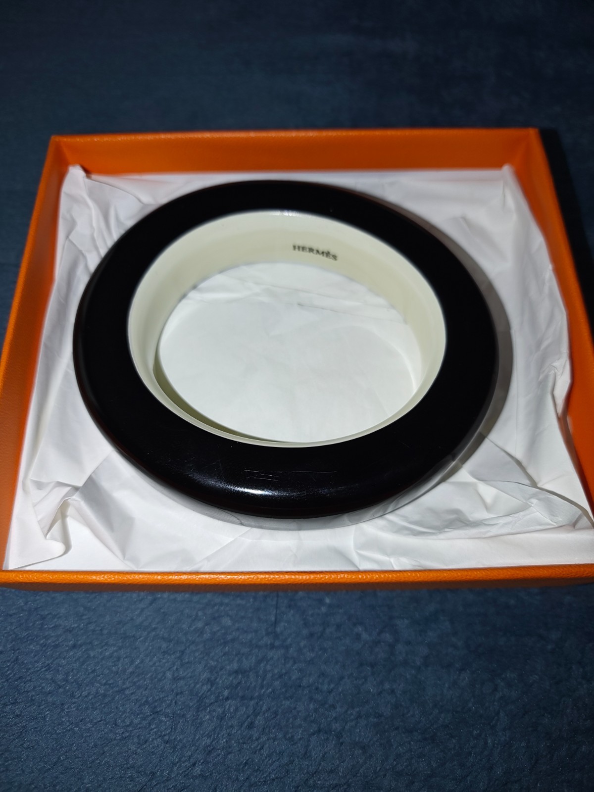 Hermès bracelet women black white classic minimalism