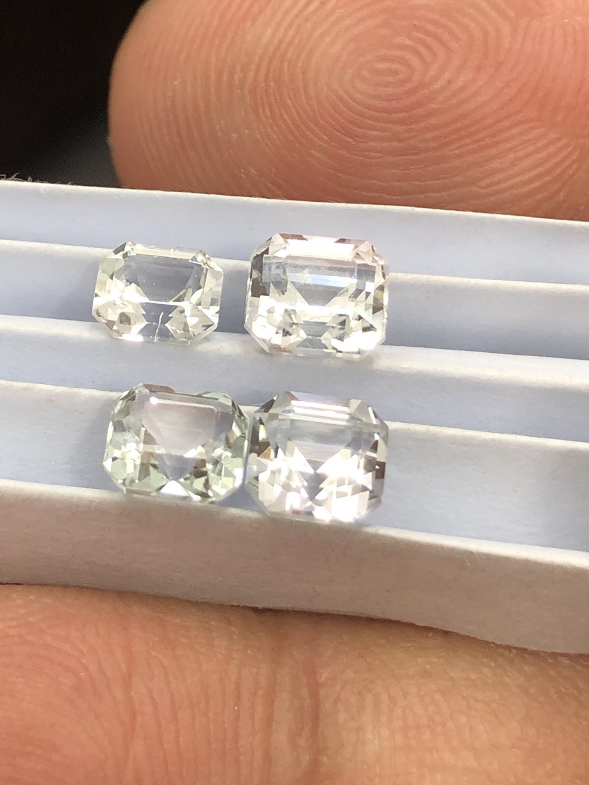 2.9 Ct Colorless Faceted Tourmaline Lot From Afghanistan