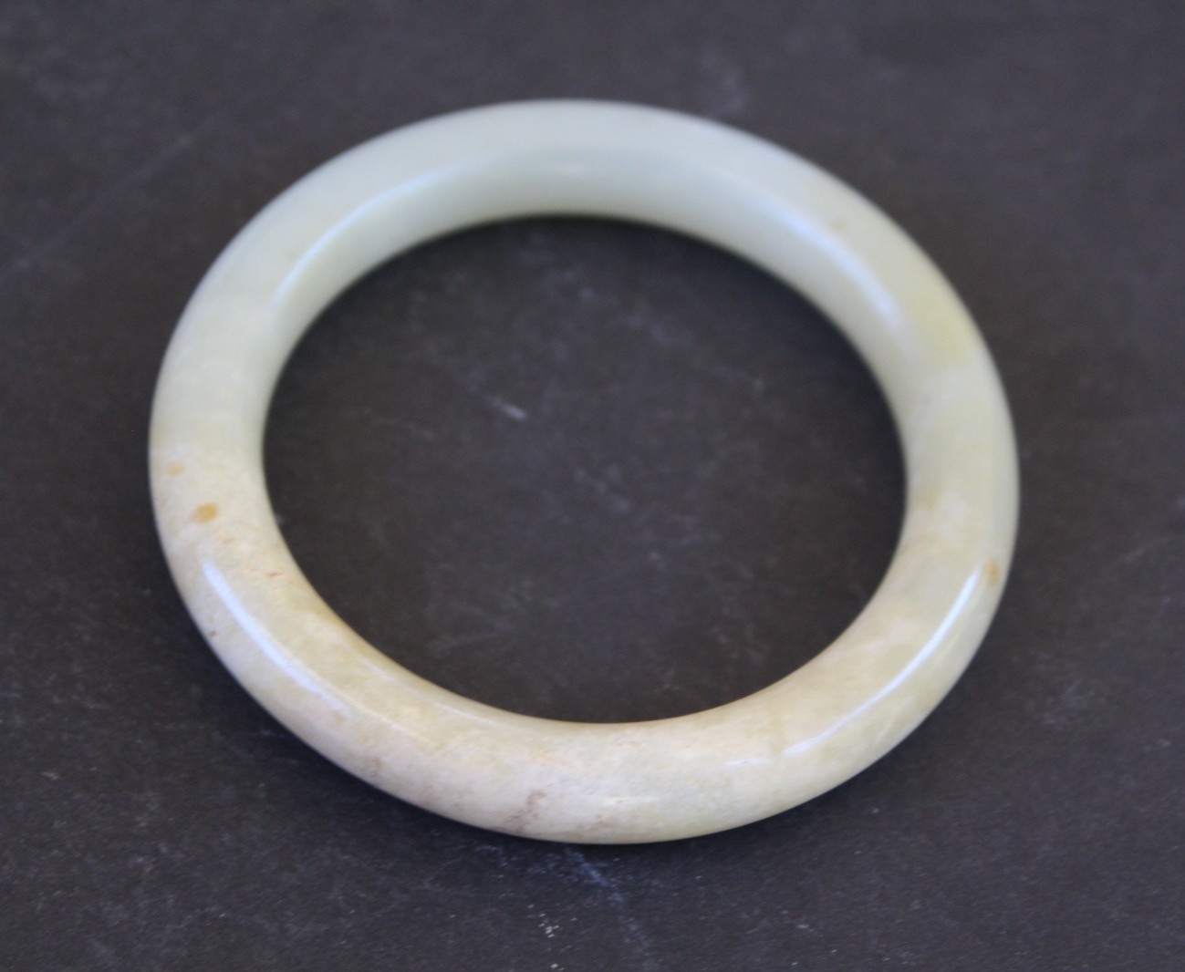 VTG.Galleria L.A. CANO Pre Colombian Repro Carnelian Jade Bangle W/Cert #P1085