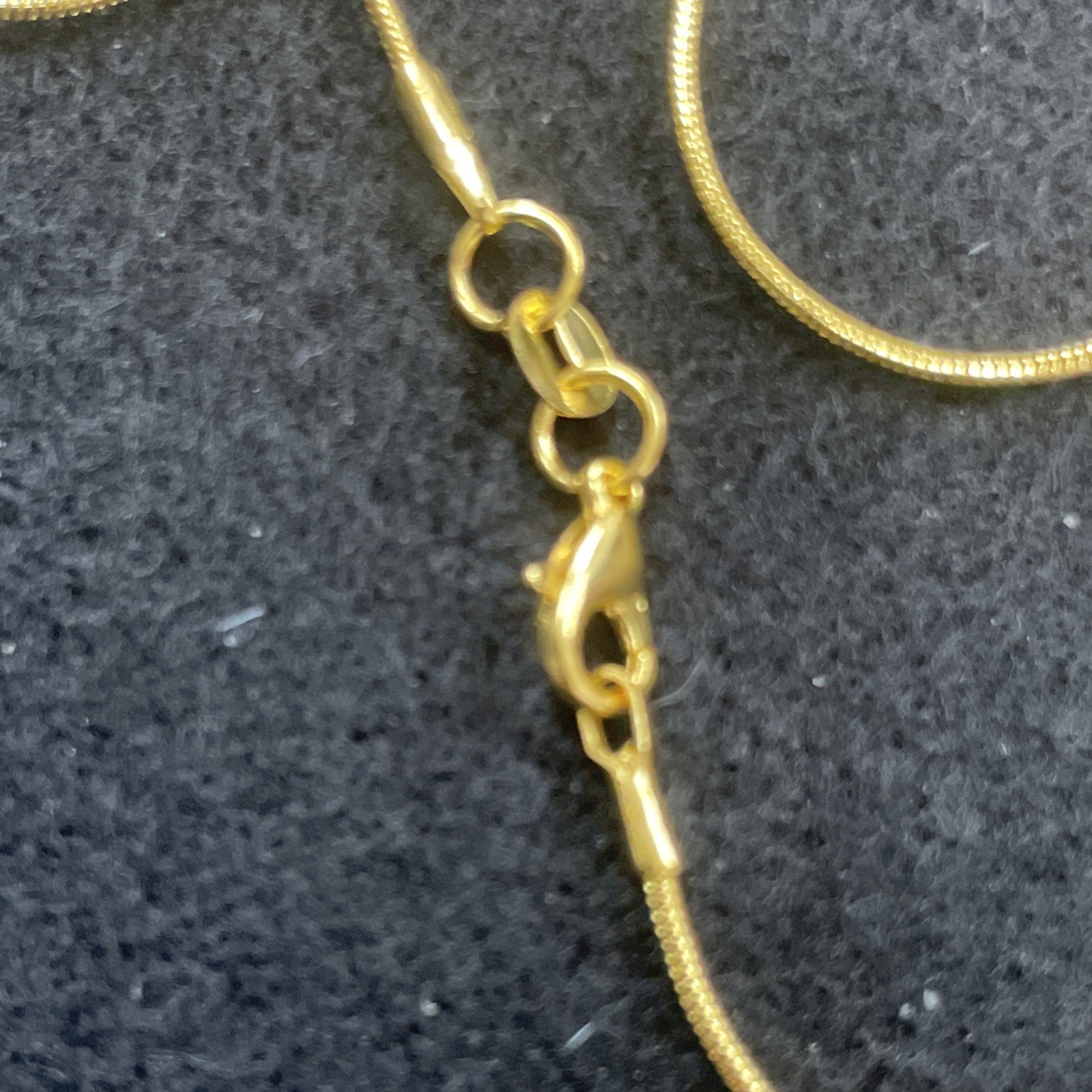 18K Gold Plated 1.2mm, 20” Snake Chain Necklace With 5mm Lobster Clasp