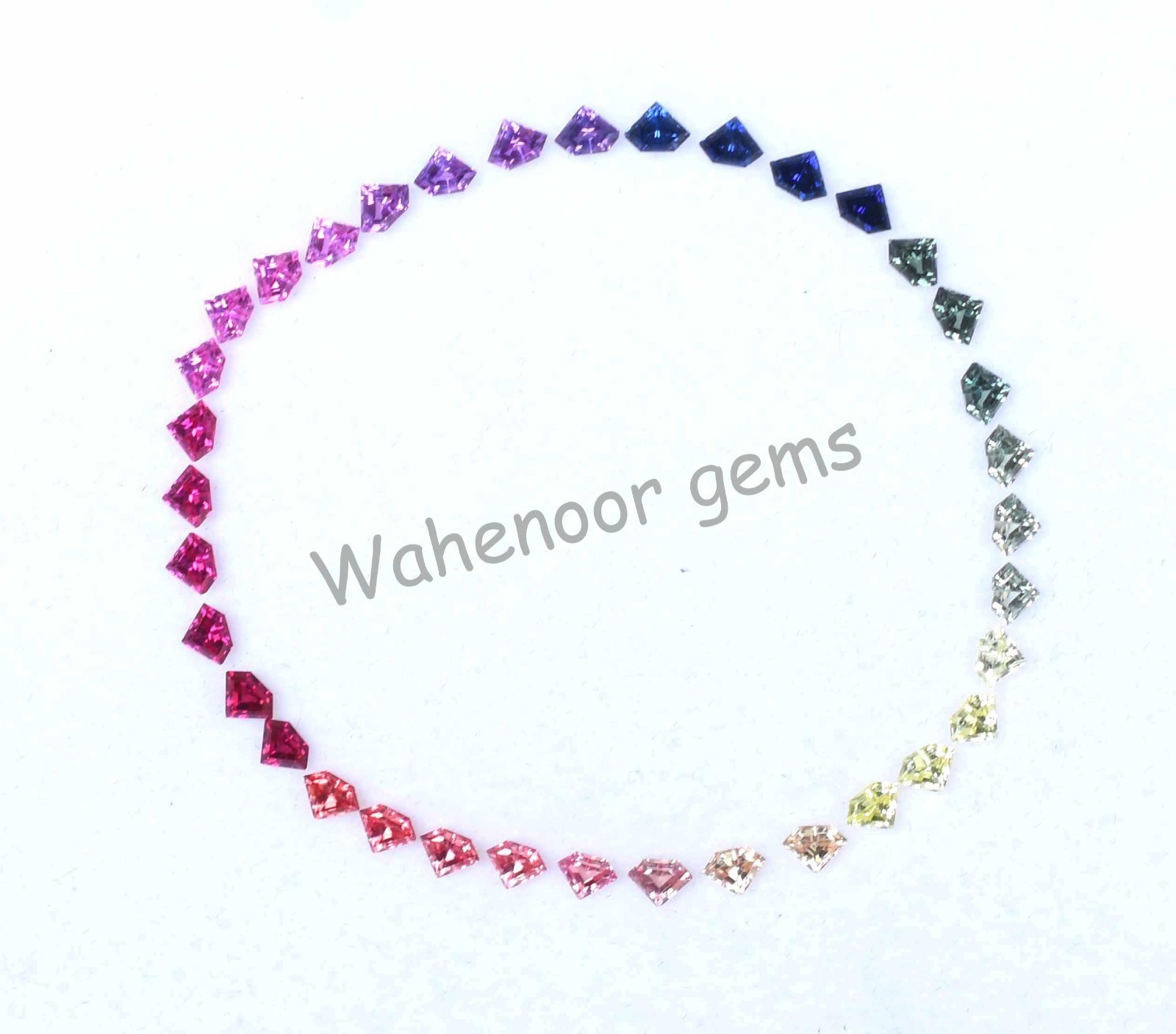3*4 mm Natural Rainbow Sapphire Fancy Cut 36 pcs Stunning Loose Gemstone