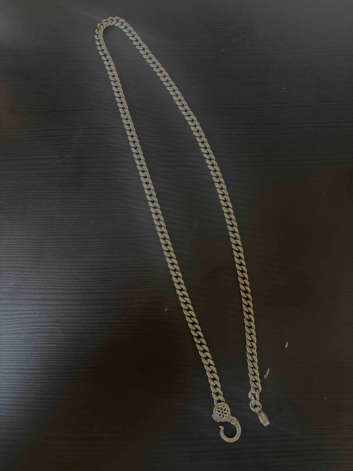 Good art HLYWD silver cuban curb chain 25 inch Size A