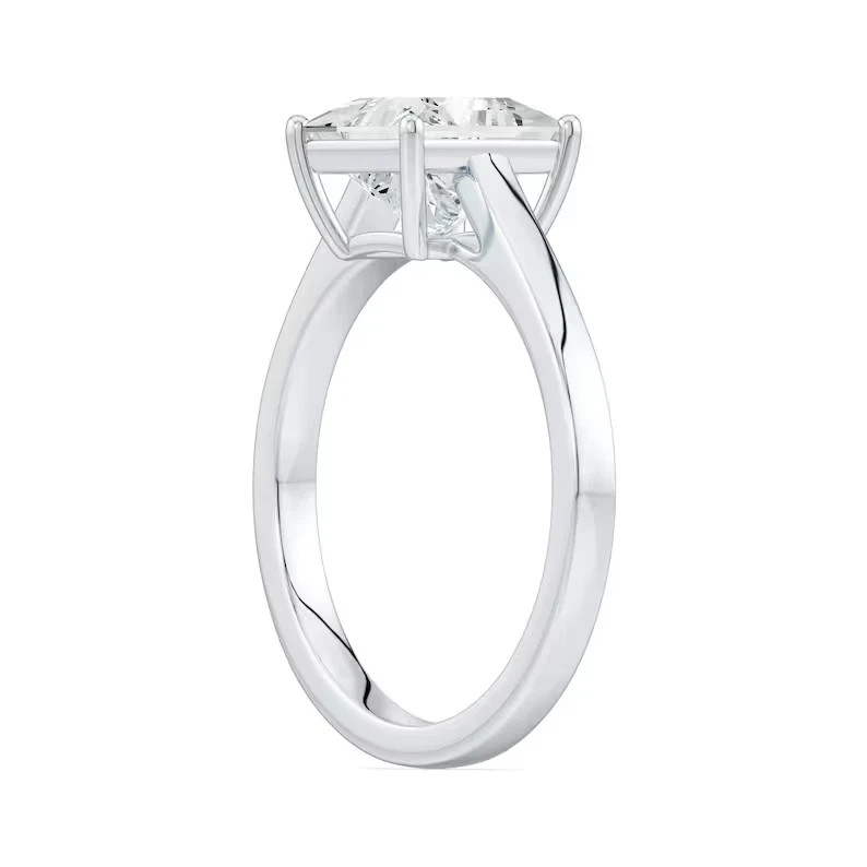 2 CT Princess Cut Moissanite Solitaire Ring 925 Sterling Silver Promise Ring