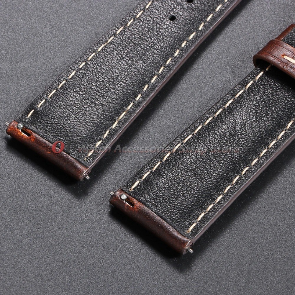 Leather Watch Band 18mm 20mm 22mm Quick Release Replacement Watch Strap