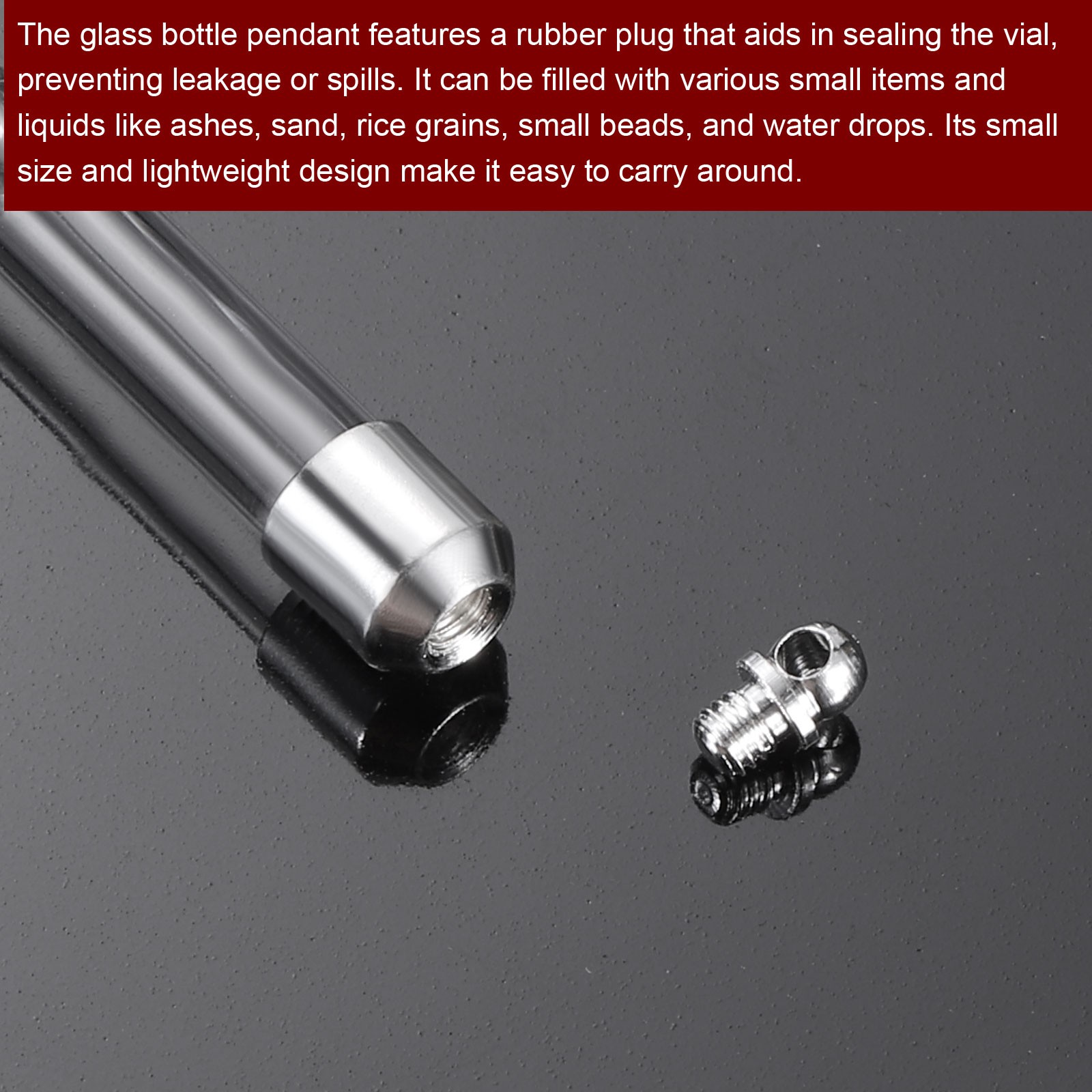 10Pcs Transparent Wishing Bottles 6mm Widths for Necklace DIY Pendant Craft