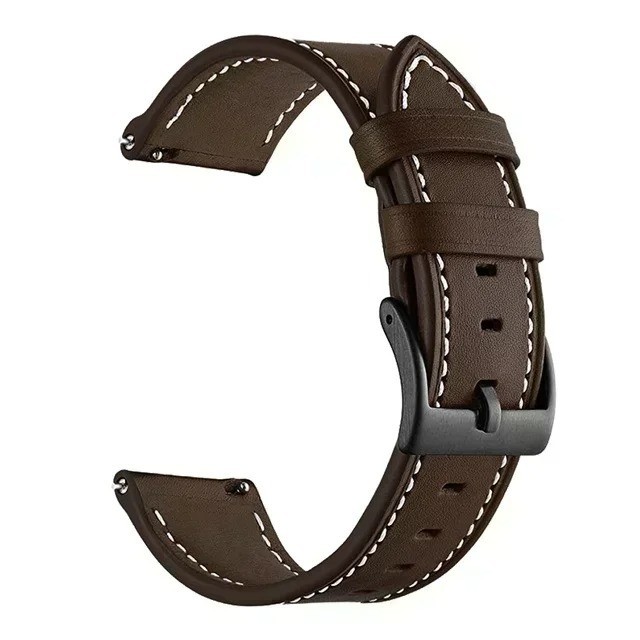 20mm 22mm Classic Leather Watch Band Strap Quick Release Wristband