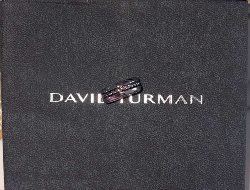 David Yurman Chevron SS Unisex Ring Size 8