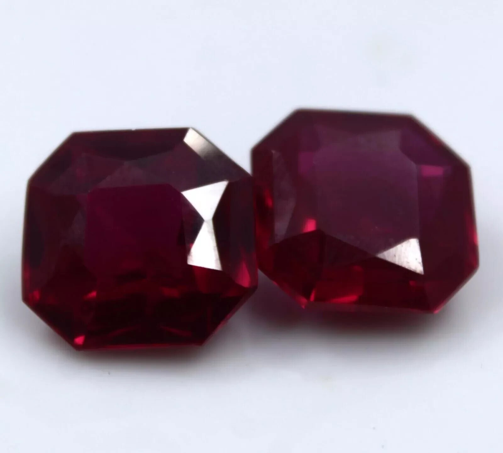 20 Ct Natural Certified BURMA Pigeon Blood Red Ruby Unheated Loose Gemstone Pair