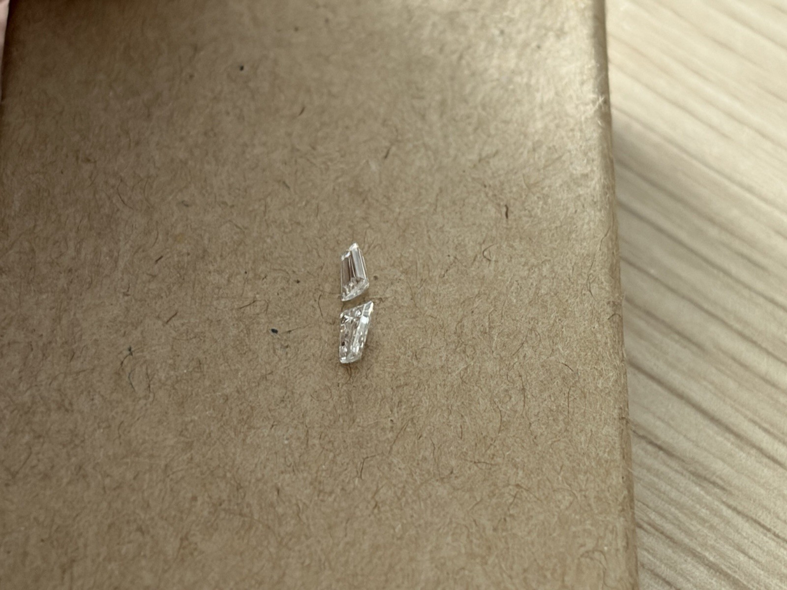 .50-.55tcw 4mm x 2.3mm Tapered Baguette Match Pair Natural Diamonds Loose VS