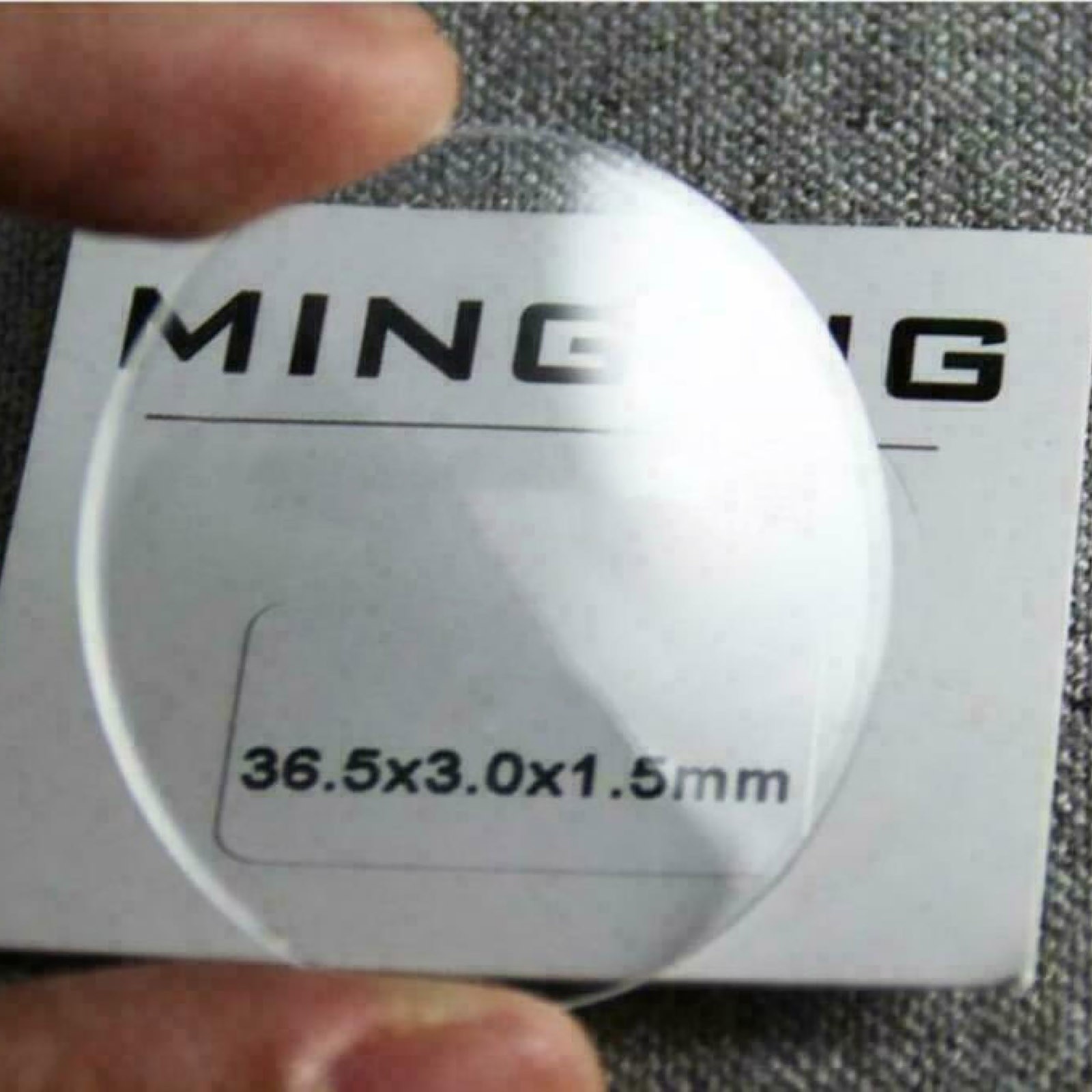 1.5mm Thick Double Domed Mineral Watch Crystal 30mm-38mm Diameter Concave Glass