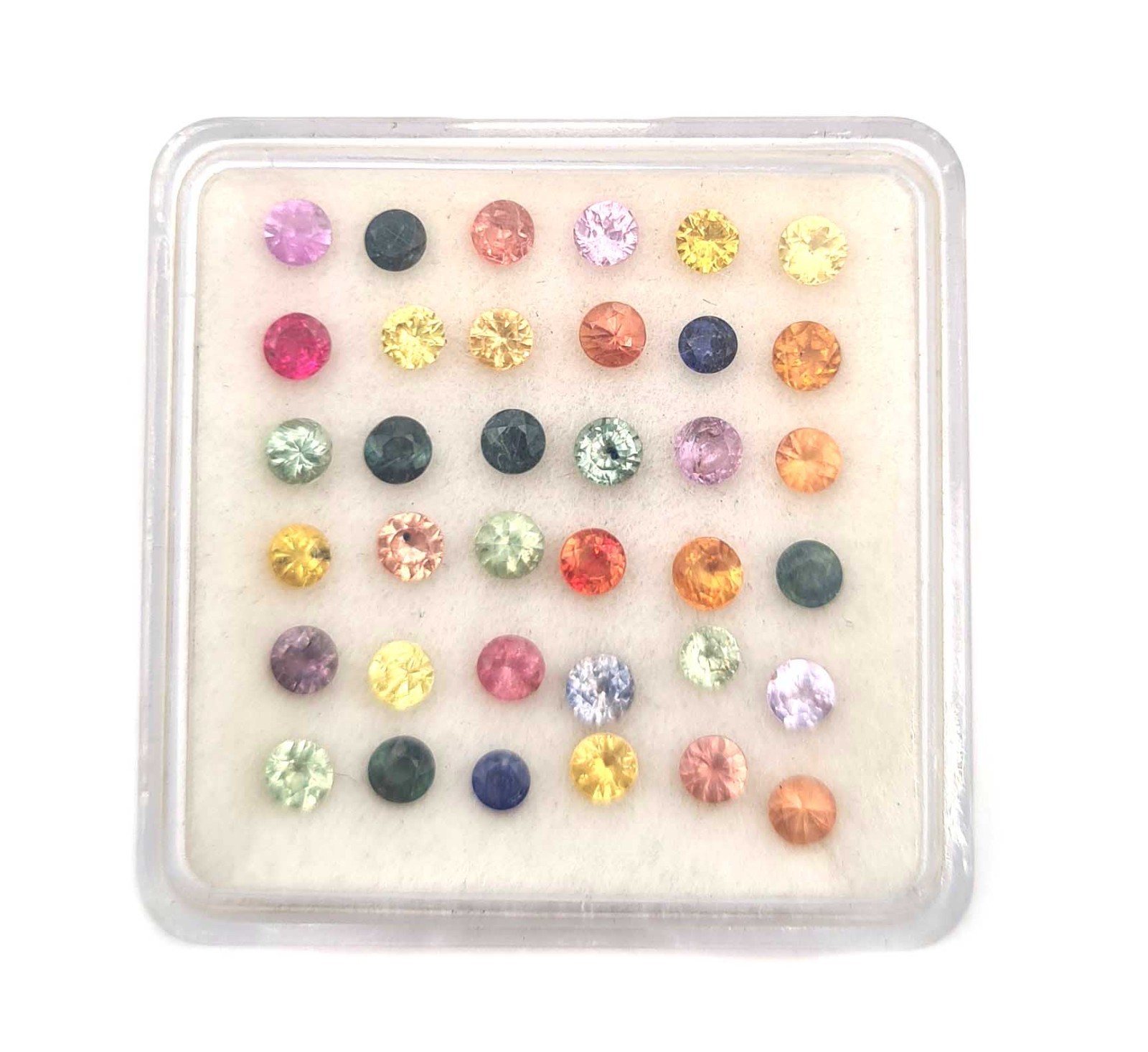 Natural Multi Sapphire Round Cut Loose Gemstone Lot 25 Pcs 3 MM 3 CT