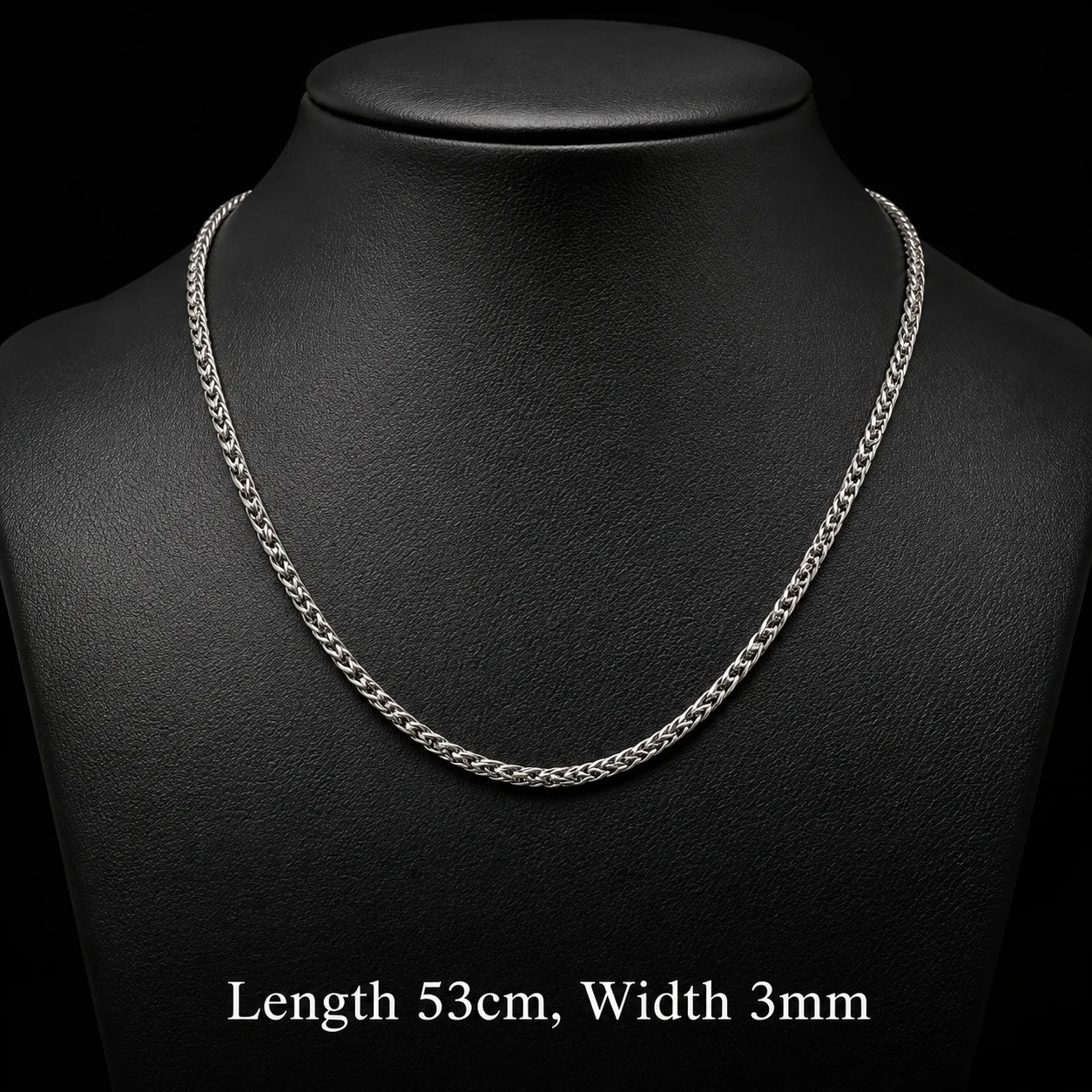 316L Stainless Steel Popcorn Chain for Men, 58cm Non-Tarnish Coreana Link Neckla
