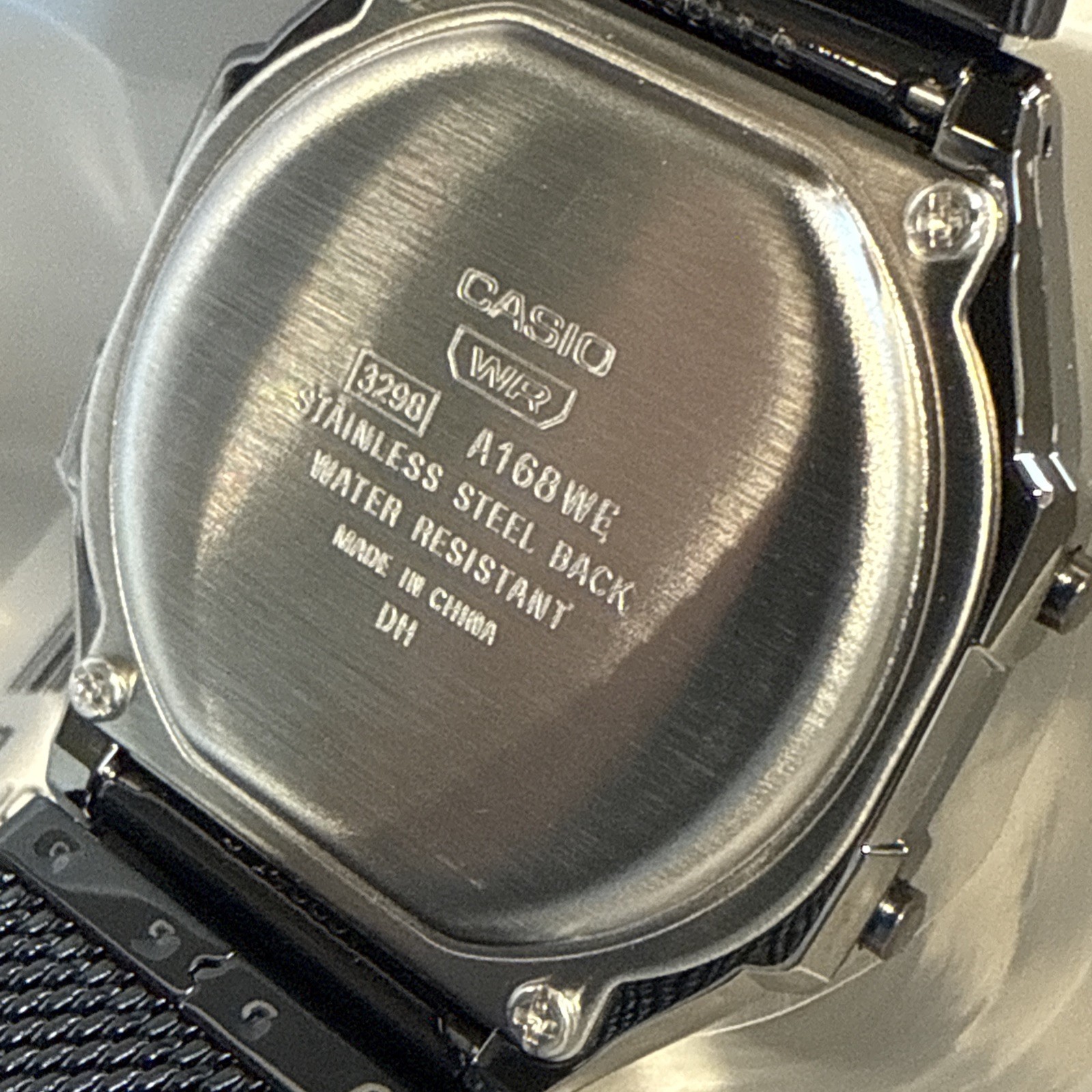 Casio A168WEMB-1B Vintage Black Digital Mesh Bracelet Men’s Watch New