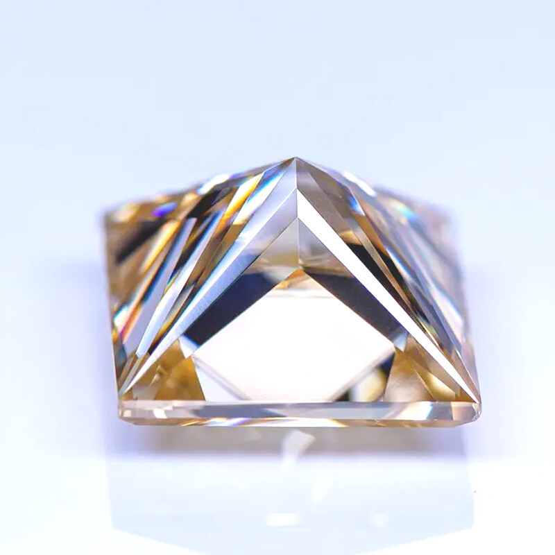 Princess Square Cut Moissanite Loose Stone Champagne VVS1 GRA Lab-Created Gems