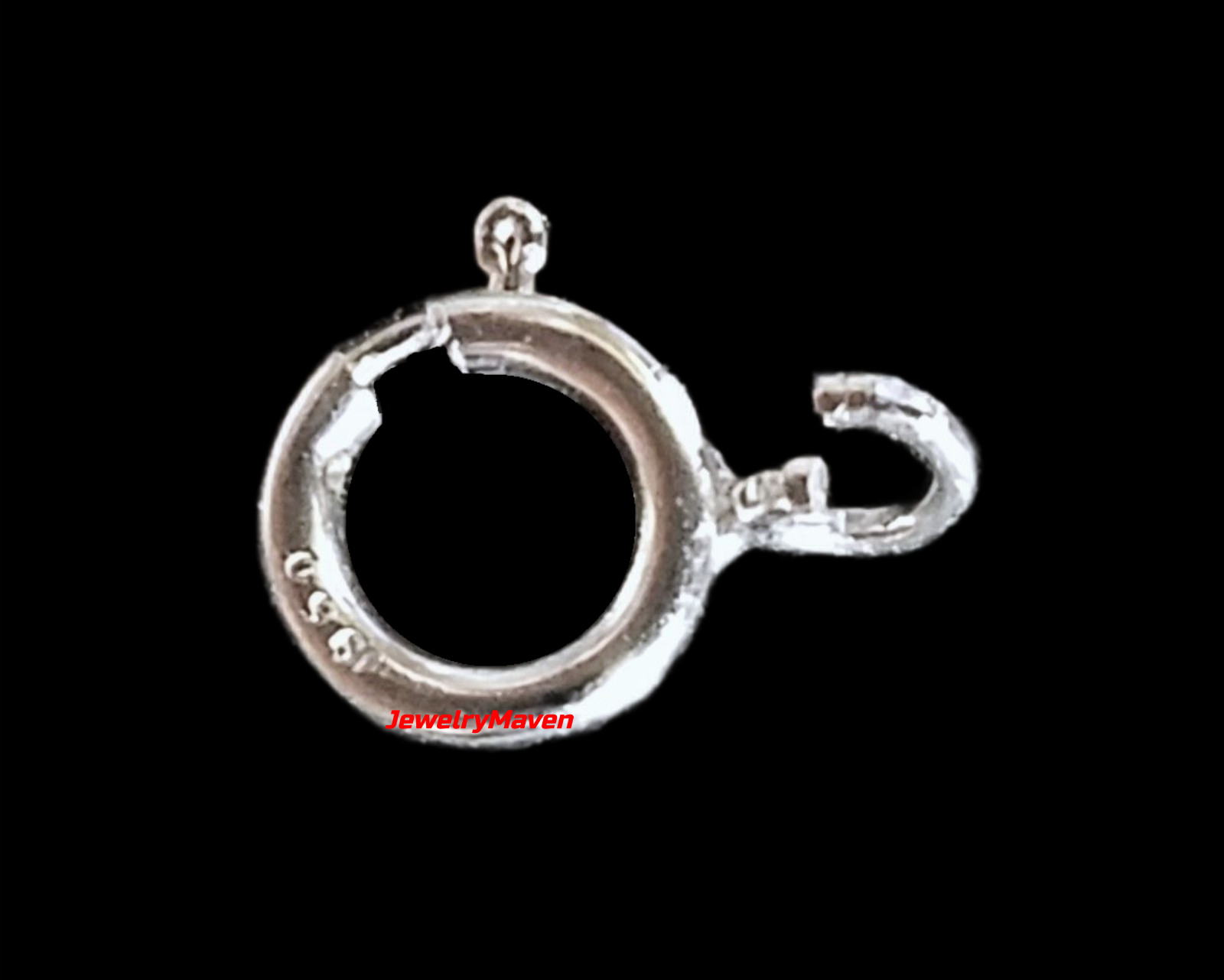 5mm SOLID PLATINUM 950 Spring Ring Clasp OPEN Ring JewelryMaven ITALY