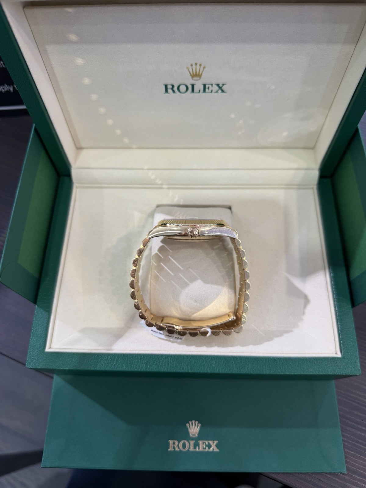 Rolex Day-Date President 40 18k Yellow Gold ‘Money Green’ Dial 228238 FULL SET!!