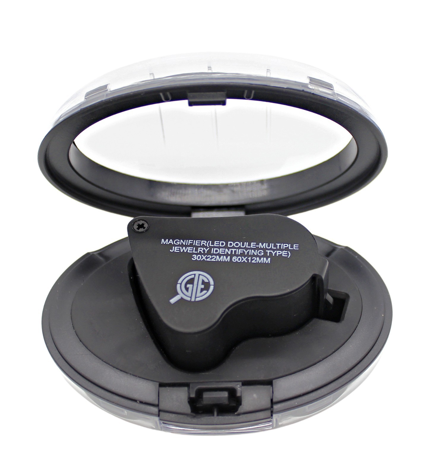 30X 60X Illuminated Jewelers Eye Loupe Foldable Magnifier Bright LED Light Gold
