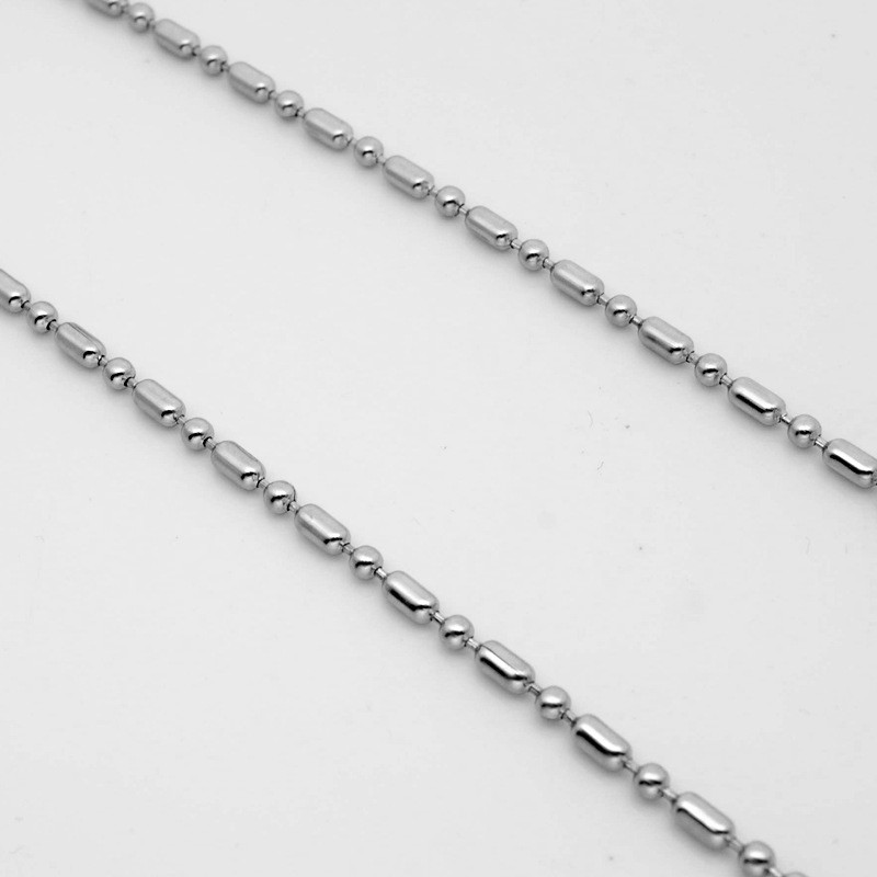 5pcs/lot 1.6/2/2.4/3mm Stainless Steel Bamboo Chain Necklace Jewelry Wholesale