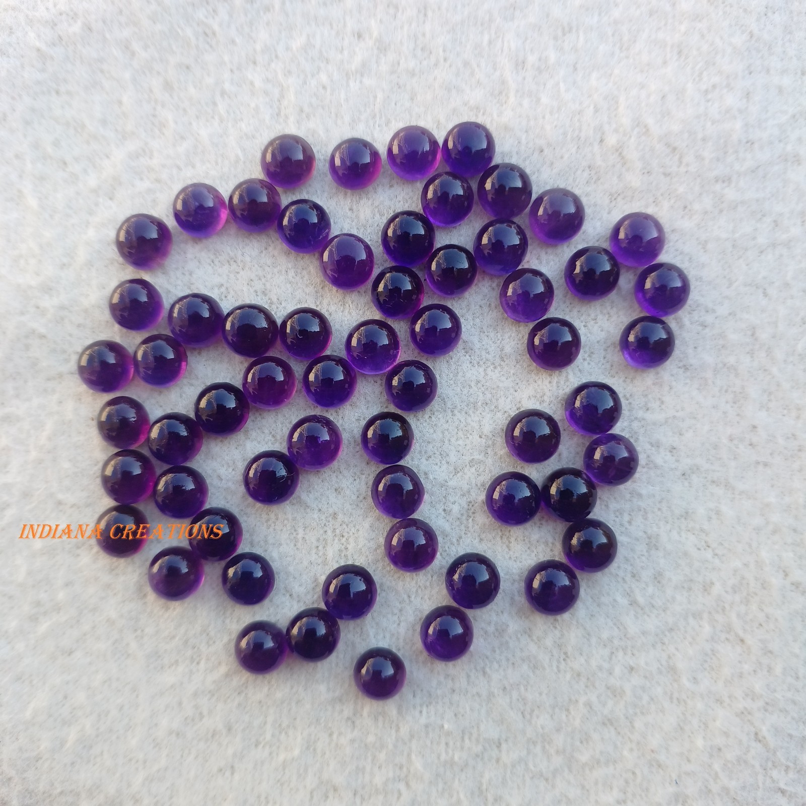 Natural Purple Amethyst Round Cabochon 3mm To 15mm Loose Gemstone
