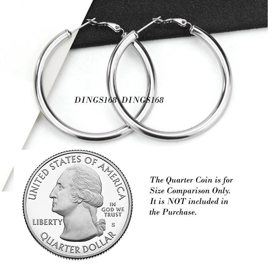 925 Sterling Silver Tarnish-Resist Tube Hoop Earrings of Multiple size/thickness